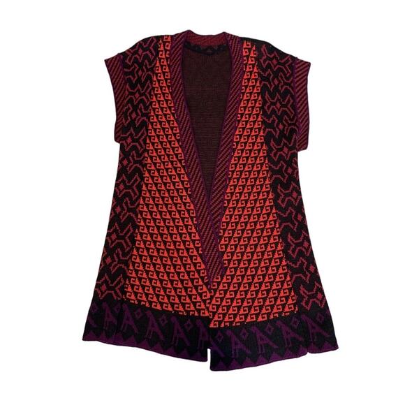 Woven Open Cardigan Sweater Lagenlook Free Size - Picture 1 of 7